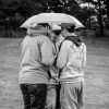 Tři mladíci s jedním deštníkem / Three youths with one umbrella