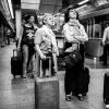 Cestovatelky ve stanici metra / Travelers in the subway station